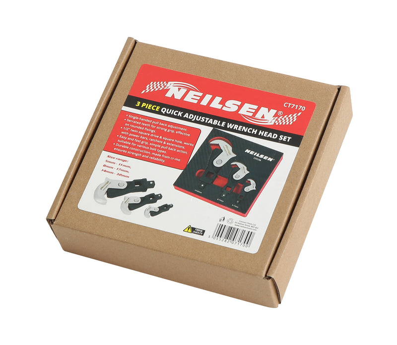 CT7170 -  3pcs Quick Adjustable Wrench Head Set