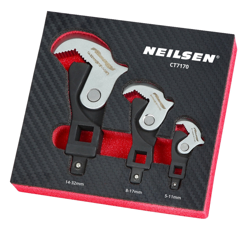 CT7170 -  3pcs Quick Adjustable Wrench Head Set