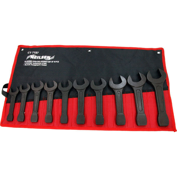 CT7197 - Slogging Open End Spanner 10pc Set — Neilsen Tools