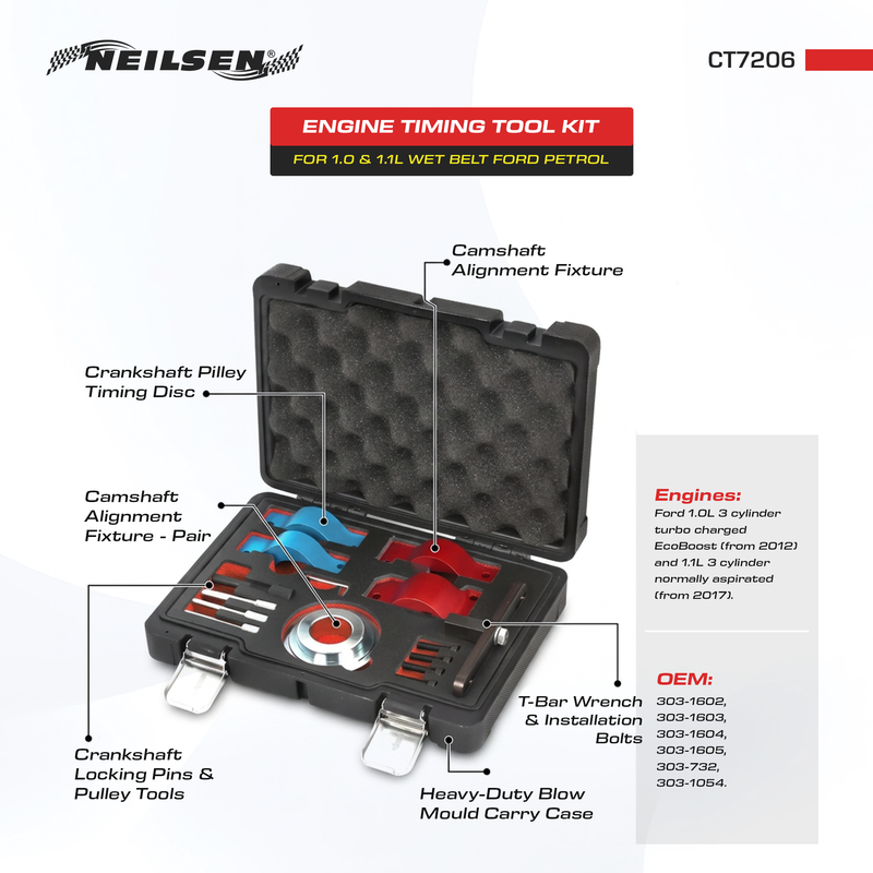 CT7206 - Engine Timing Tool Kit For 1.0 & 1.1L Wet Belt Ford Petrol