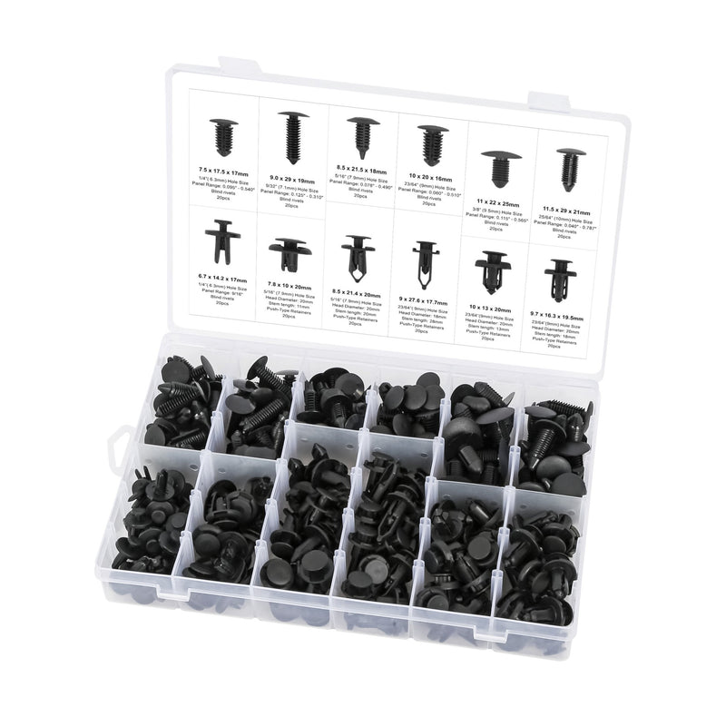 CT7222 - 240pc Universal Vehicle Trim Clips & Fastener