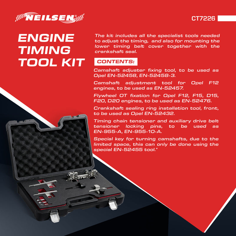 CT7226 - Timing Tool For Vauxhall Opel Astra K 1.2 2019 LIH F12SHL F12SHT F12SHR Petrol