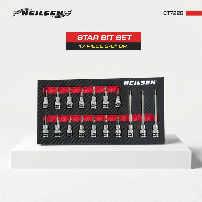 CT7228 - 17pc T20 Star Bit Set 3/8 Inch Dr