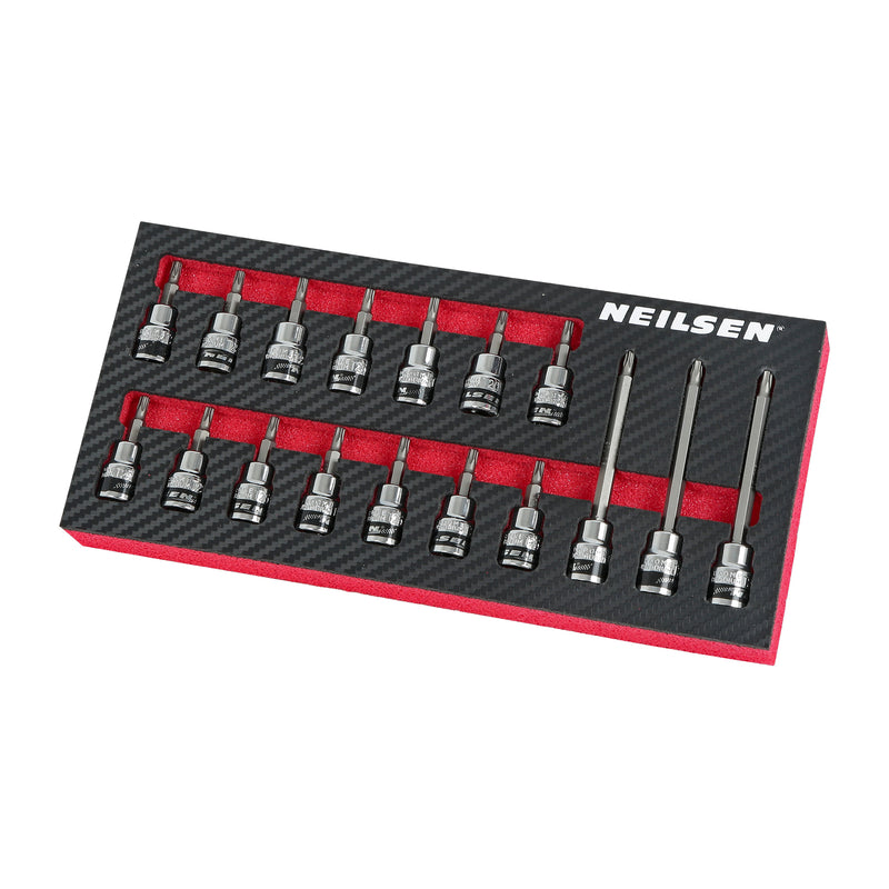 CT7229 - 17pc T25 Star Bit Set 3/8 Inch