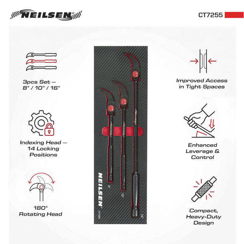 CT7255 - 3pc Indexing Pry Bar Set