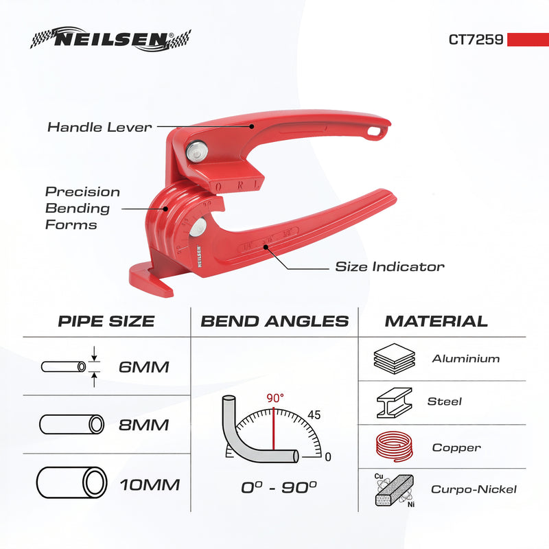 CT7259 - Brake Pipe Bender Large  6,8 & 10mm
