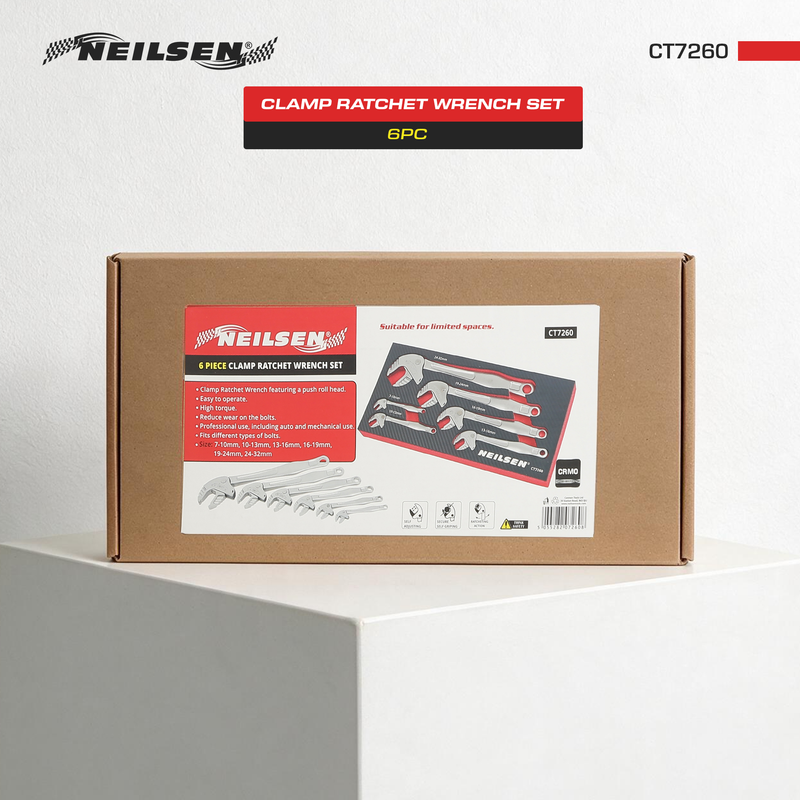 CT7260 - 6pc Clamp Ratchet Wrench Set