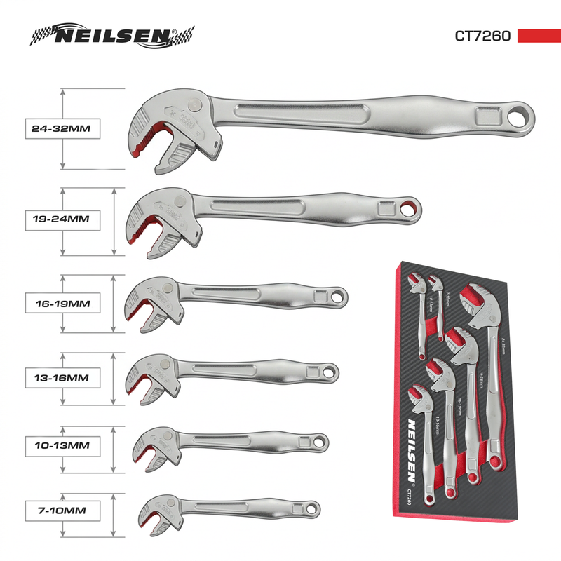 CT7260 - 6pc Clamp Ratchet Wrench Set