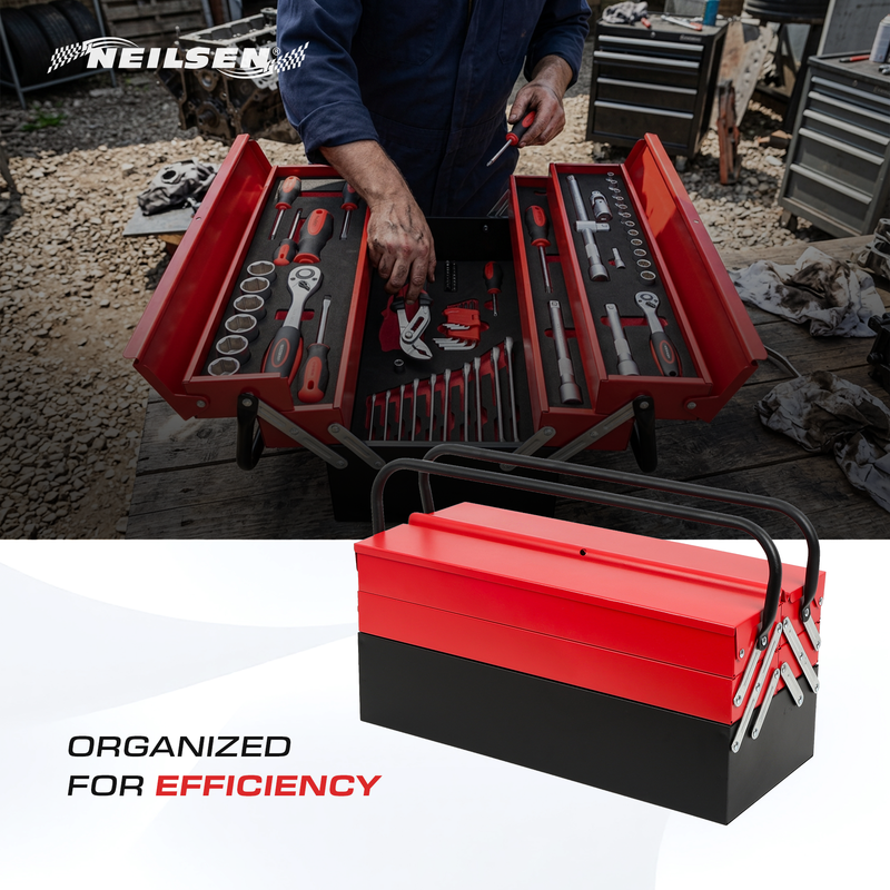 CT7265 - Metal Toolbox With 86pc Tool Assortment