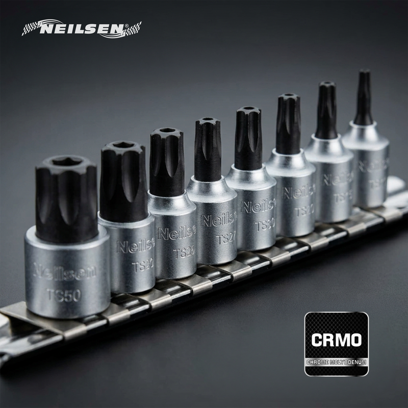CT7269 - 9pc 1/4"Dr Star Tamper-Proof Bit Socket Set