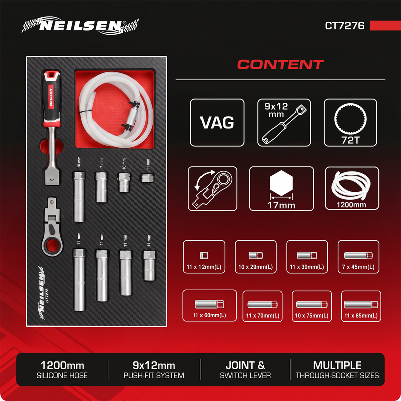 CT7276 - 11pcs Brake Bleeding Spanner Set for VAG