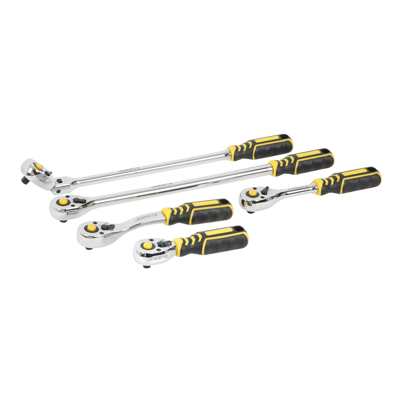 CT7292 - 5pcs 1/4"Sq Drive Reversible Ratchet Set 90T