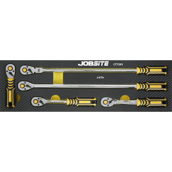 CT7293 - 5pcs 3/8"Sq Drive Reversible Ratchet Set 90T