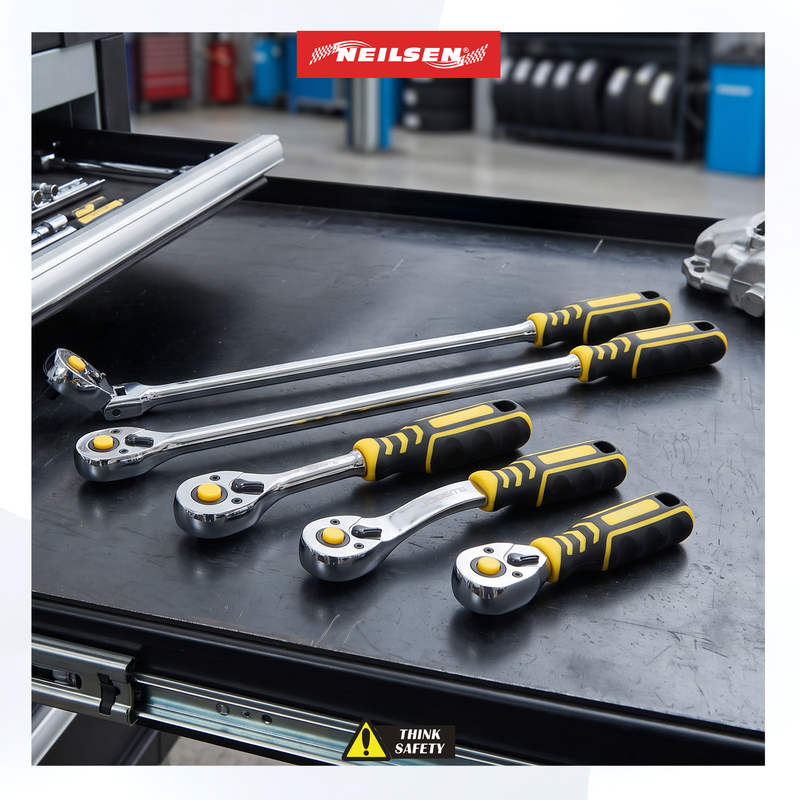 CT7293 - 5pcs 3/8"Sq Drive Reversible Ratchet Set 90T