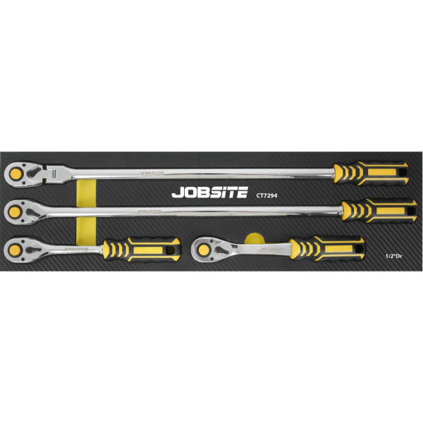 CT7294 - 4pcs 1/2"Sq Drive Reversible Ratchet Set 90T