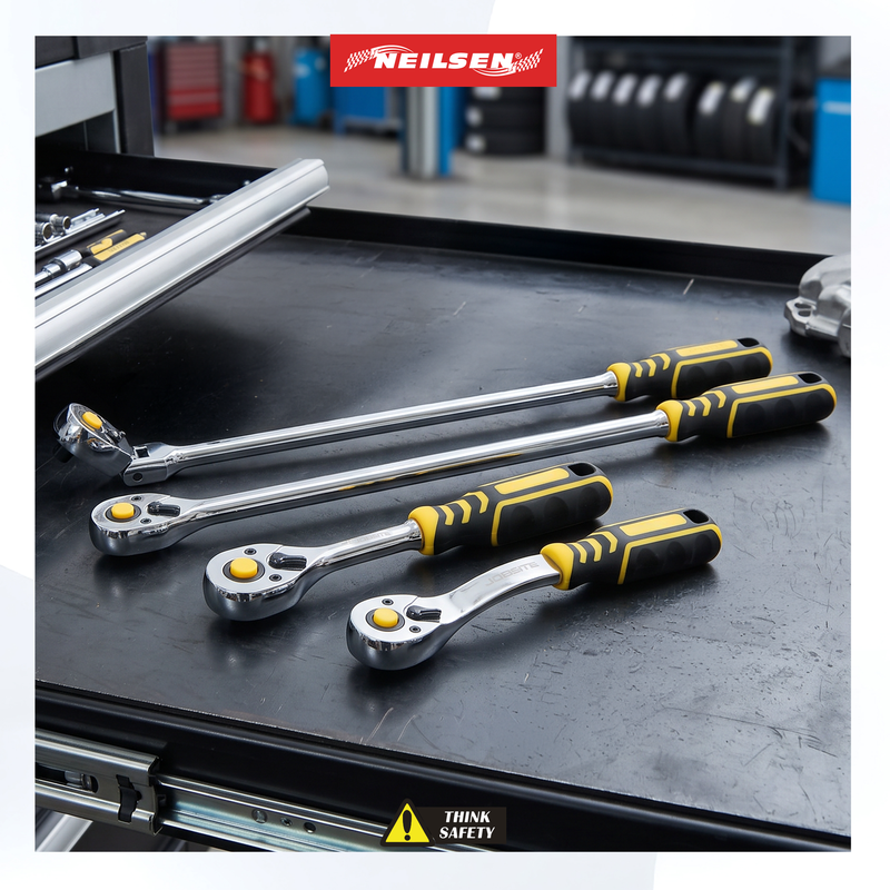 CT7294 - 4pcs 1/2"Sq Drive Reversible Ratchet Set 90T
