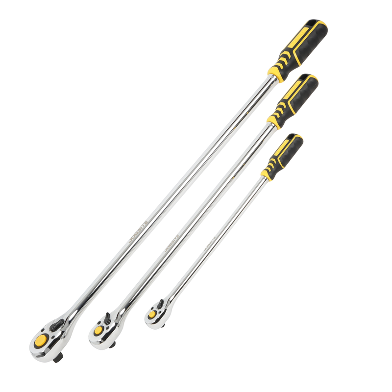CT7295 - 3pcs Extra Long Ratchet Set 1/2", 3/8", 1/4"DRIVE, 90T