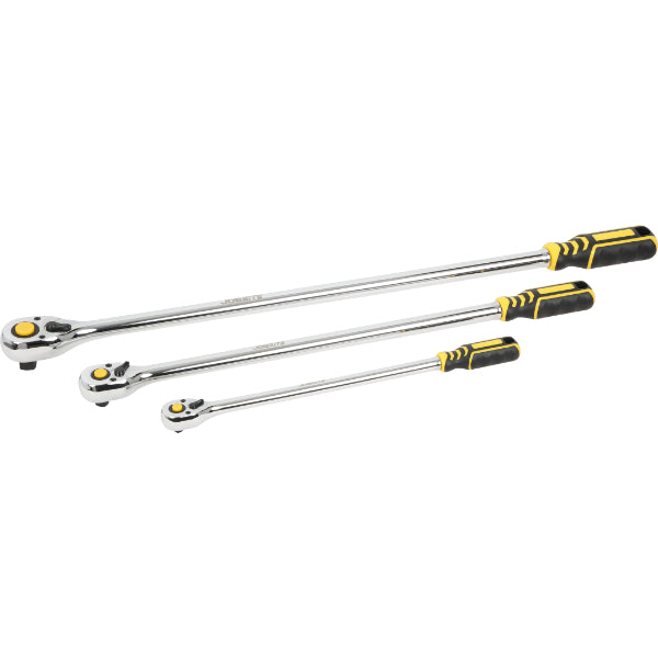 CT7295 - 3pcs Extra Long Ratchet Set 1/2", 3/8", 1/4"DRIVE, 90T
