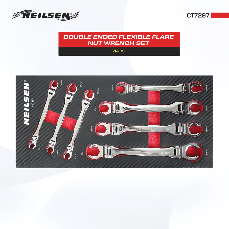 CT7297 - 7pc Double Ended Flexible Flare Nut Wrench Set