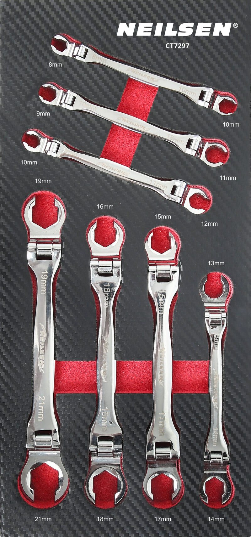 CT7297 - 7pc Double Ended Flexible Flare Nut Wrench Set