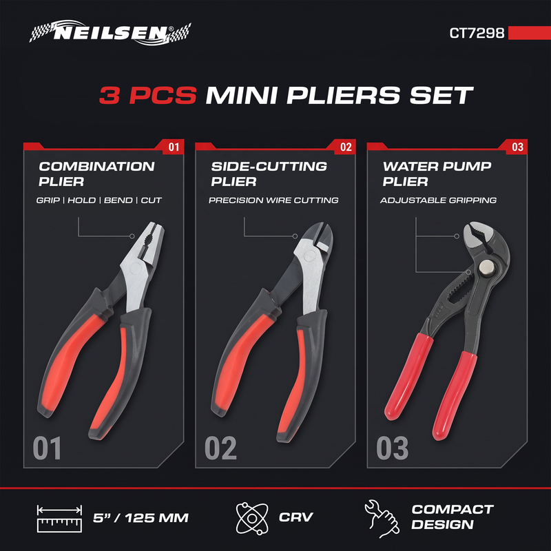 CT7298 - 3pcs Mini Pliers Set