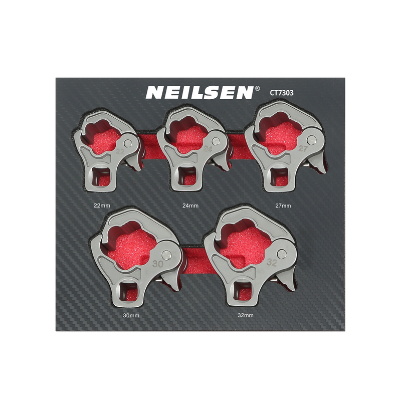 CT7303 - 5pcs Ratchet Flare Nut Wrench Set  22-32mm