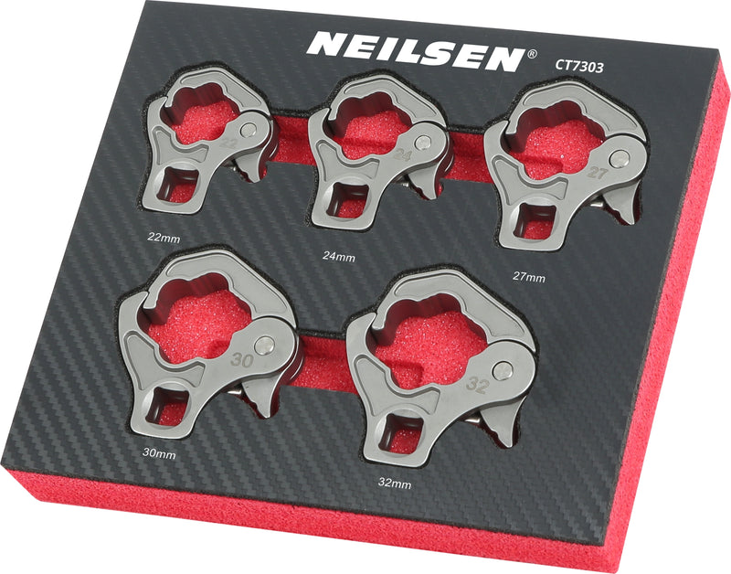 CT7303 - 5pcs Ratchet Flare Nut Wrench Set  22-32mm