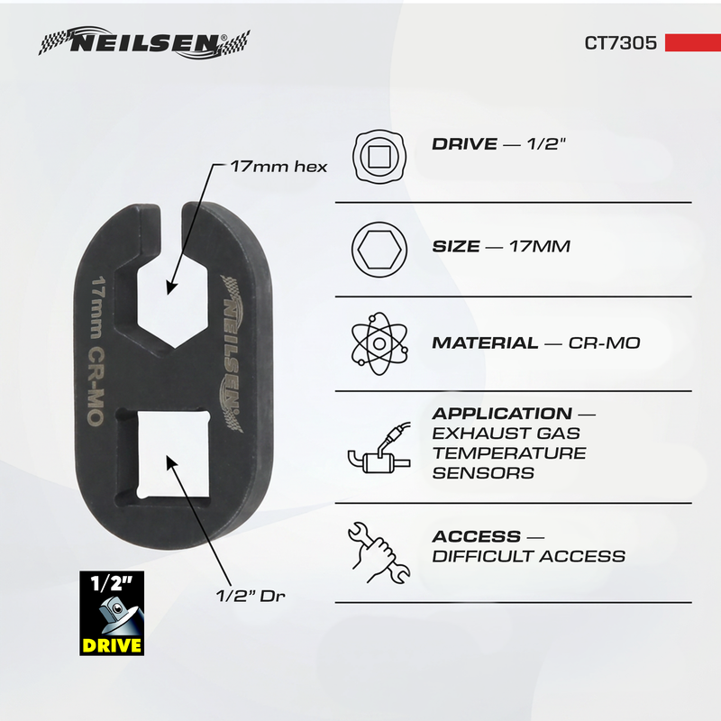 CT7305 - Difficult Access Sensor Wrench -17mm