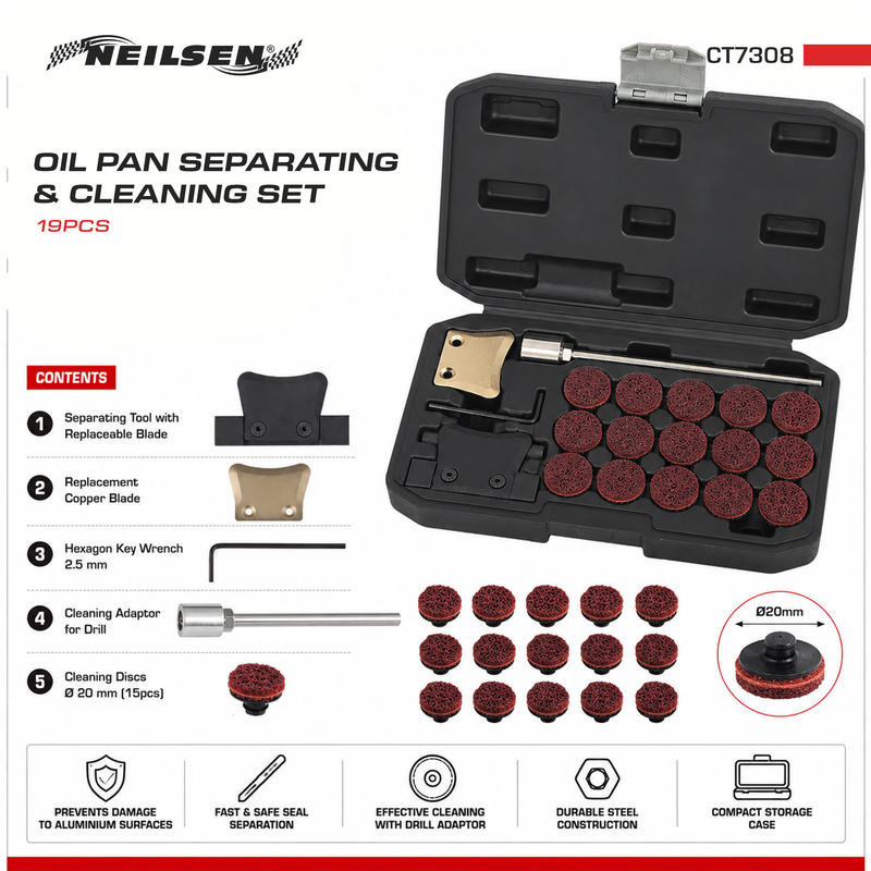 CT7308 - 19pc Oil Pan Separating & Cleaning Set