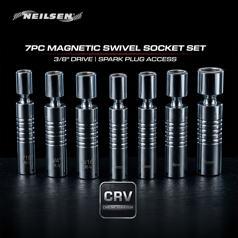 CT7310 - 7pc 3/8" Magnetic Swivel Spark Plug Socket