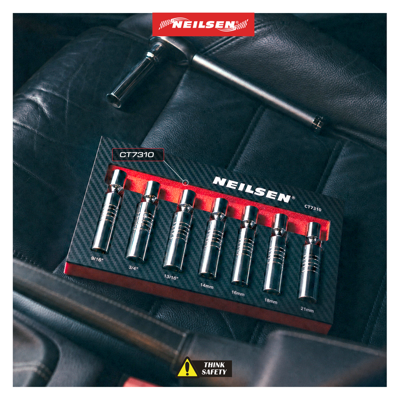 CT7310 - 7pc 3/8" Magnetic Swivel Spark Plug Socket