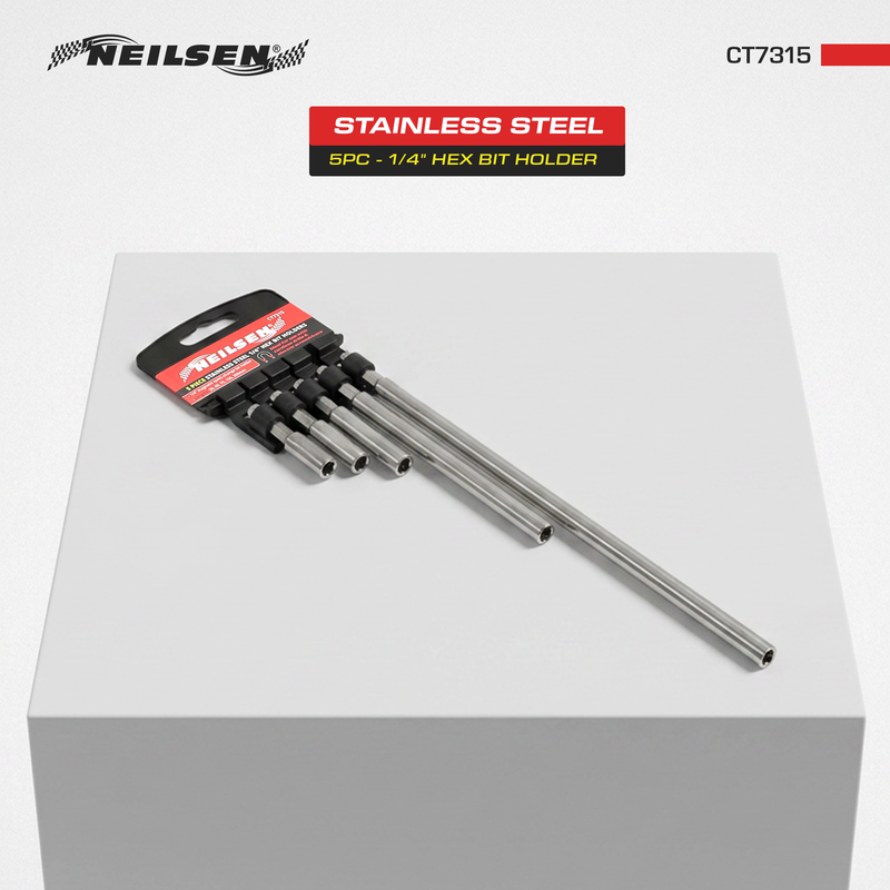 CT7315 - 5pc Stainless Steel 1/4" Hex Bit Holder