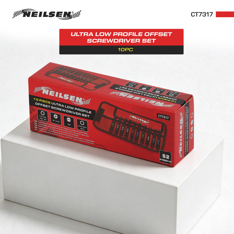 CT7317 - 10pc Ultra Low Profile Offset Screwdriver Set