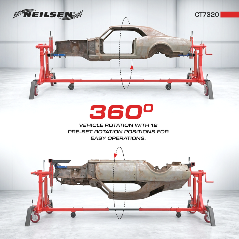 CT7320 - 4500LB Auto Hydraulic Car Rotisserie