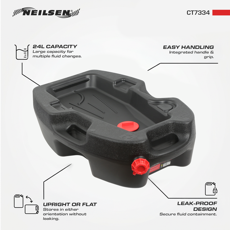 CT7334 - 23L Super Duty Plastic Drain Container Leak Proof