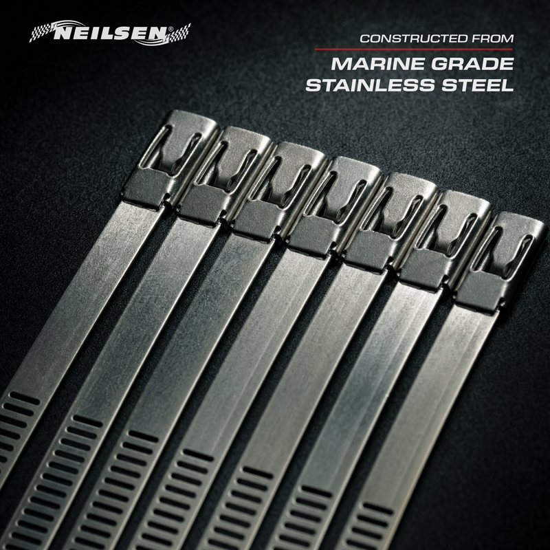 CT7344 - 10pc Cable Ties Stainless Steel Size 7.0 x 200mm