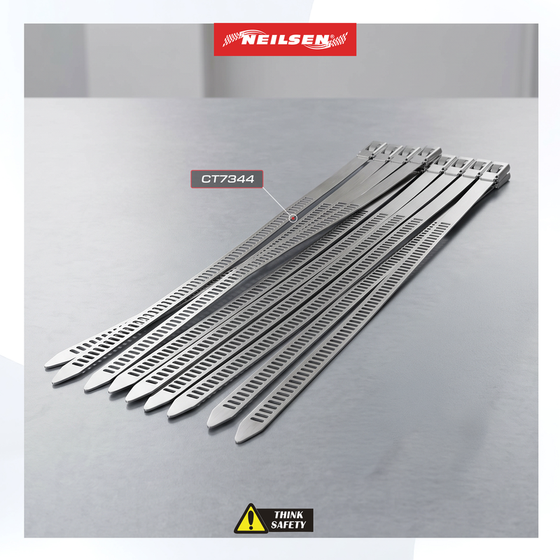 CT7344 - 10pc Cable Ties Stainless Steel Size 7.0 x 200mm