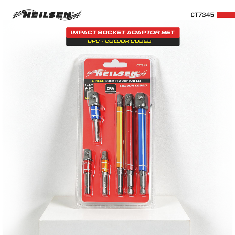 CT7345 - 6pc Colour Coded Impact Socket Adaptor Set