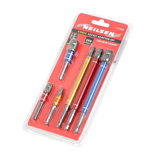 CT7345 - 6pc Colour Coded Impact Socket Adaptor Set
