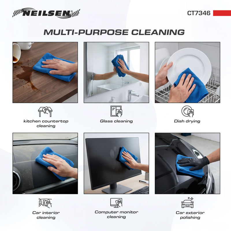 CT7346 - Microfibre Cleaning Cloth 100pcs/Roll
