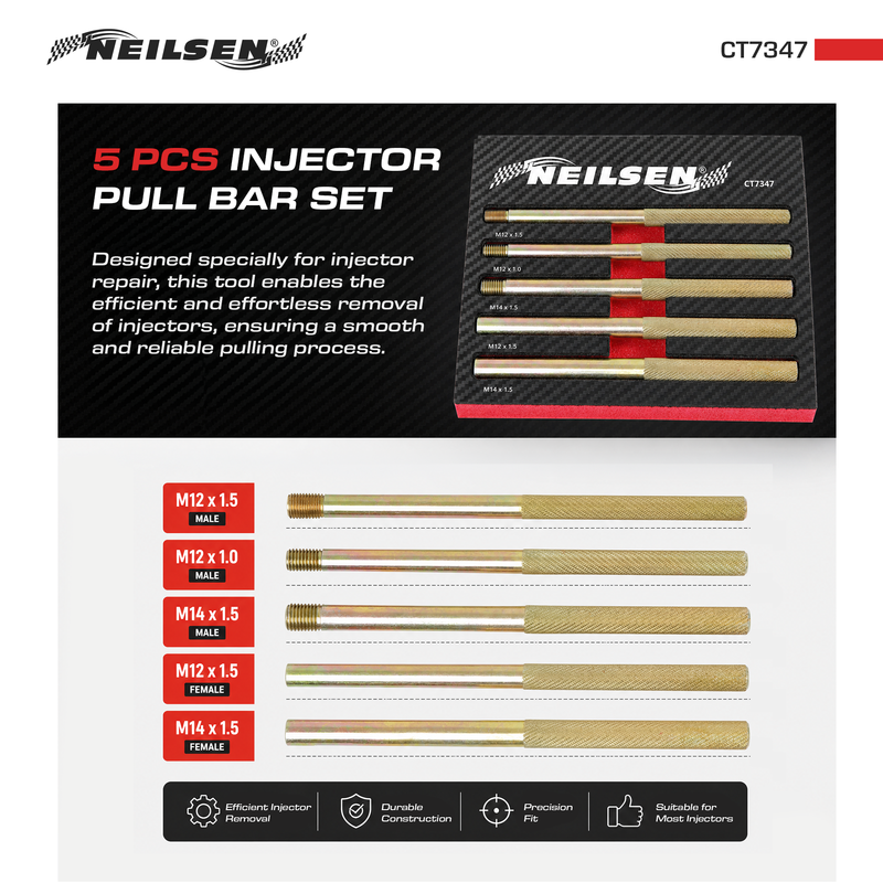 CT7347 - 5pc Injector Pull Bar Set