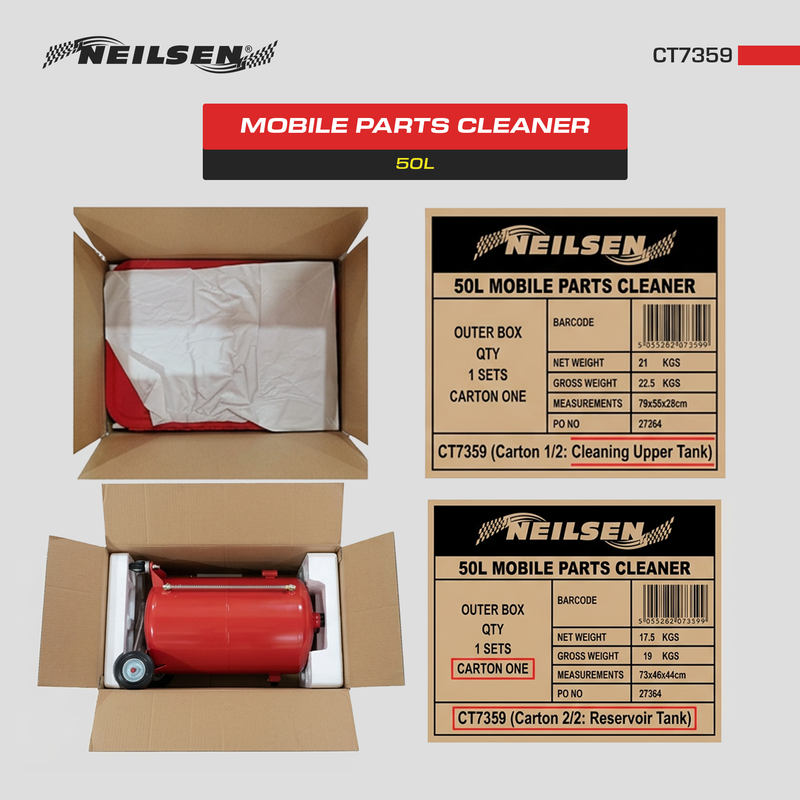 CT7359 - 50L Mobile Parts Cleaner