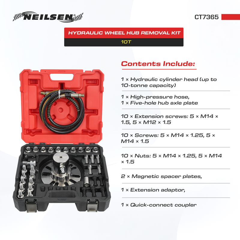 CT7365 - 10T Hydraulic Wheel Hub Removal Kit