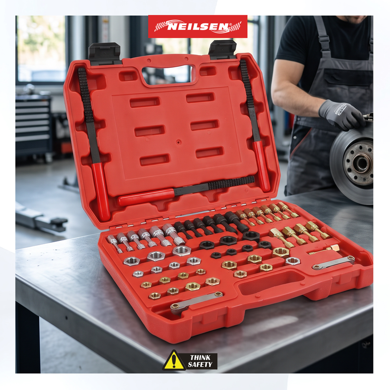 CT7369 - 56pcs Master Thread Repair File, Tap and Die Kit