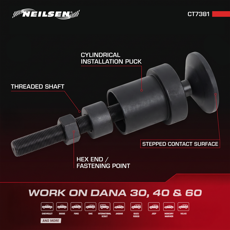 CT7381 - Inner Axle Side Seal Installation Tool For DANA 30/40/60 Front Differentials