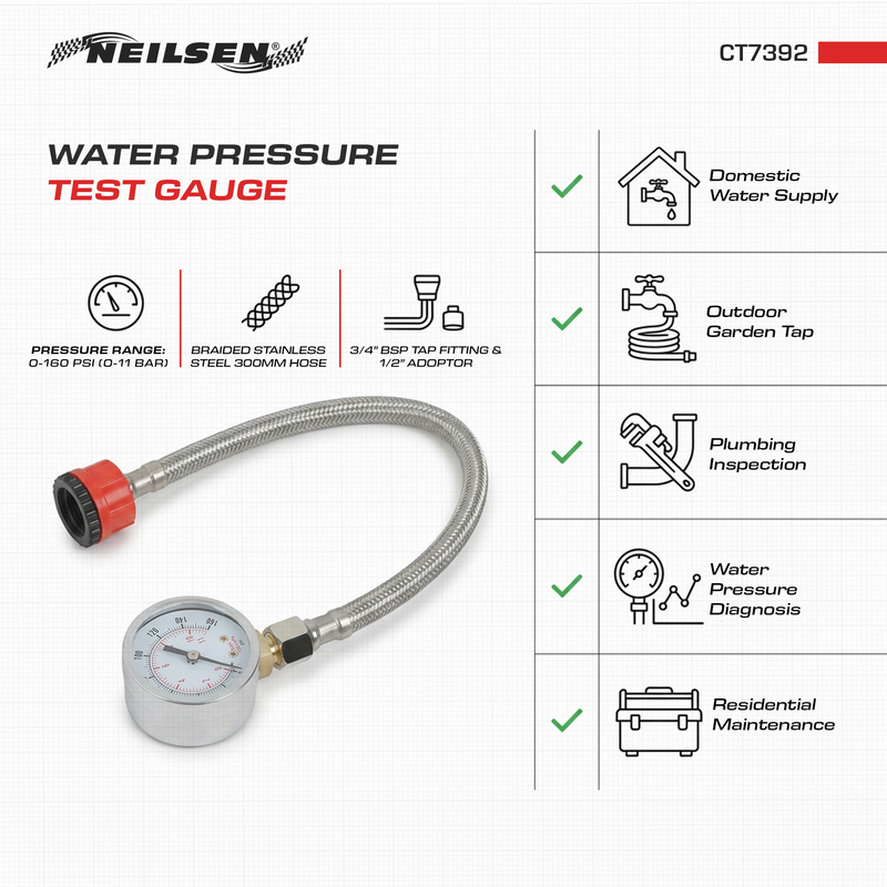 CT7392 - Water Pressure Test Gauge
