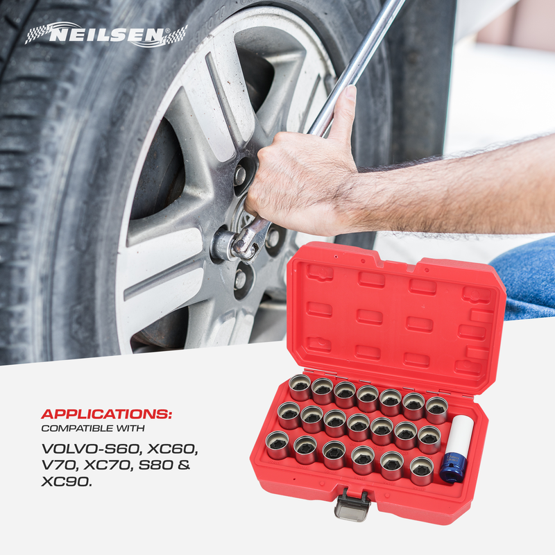 CT7399 - 21pcs Locking Wheel Nut Key Set For VOLVO B