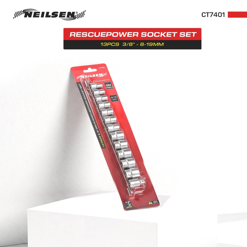 CT7401 - 13pcs 3/8" Rescue Power Socket Set for Loosening & Removing Seized Nuts