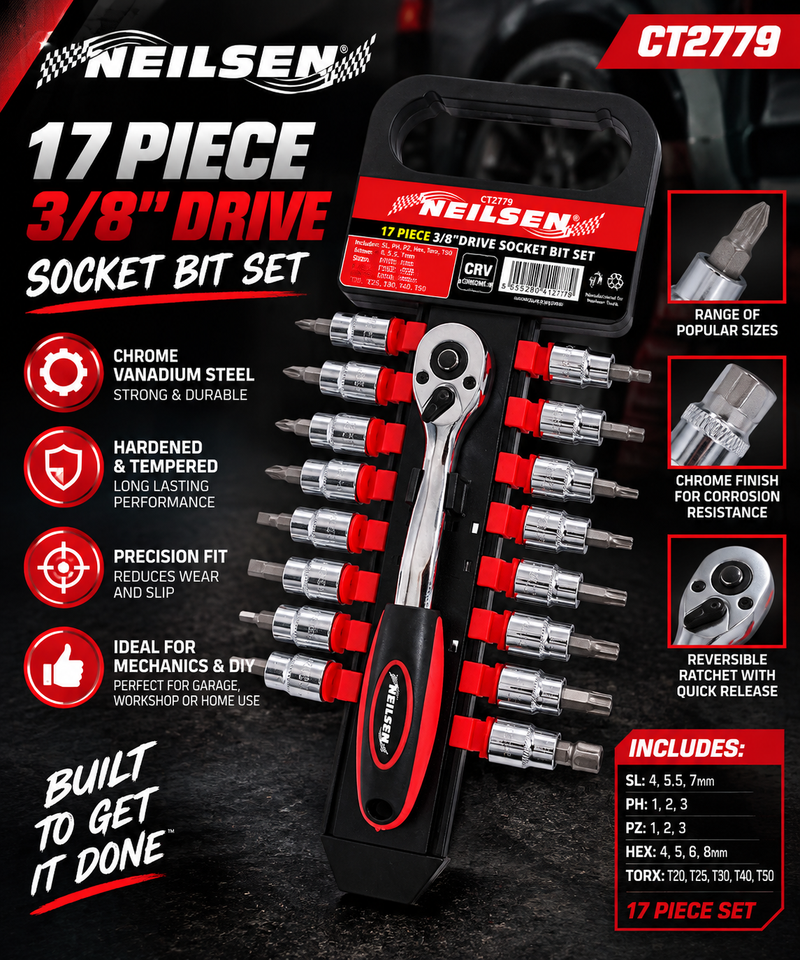 CT2779 - 17pc  Bit Set  3/8in DR