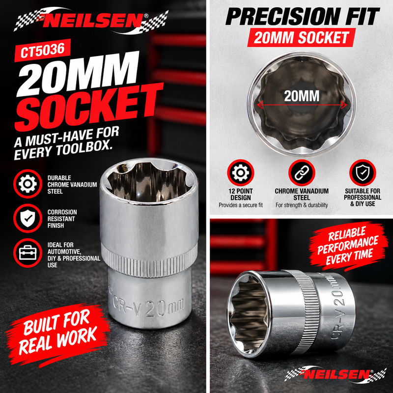 CT5036 - 1/2in DR 20mm Socket